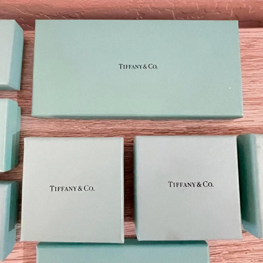 Tiffany & Co. Box Set of 8 Blue Vintage Pouch Empty Boxes Jewelry Storage - Picture 8 of 10